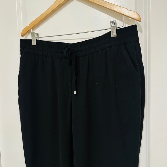 Sung by Alfred Sung Tapered Pants Trousers Stretchy Waist Band  Black - Picture 2 of 12